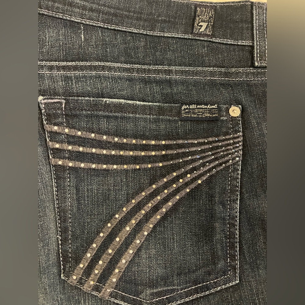 7 For All Mankind Black Flare Jeans